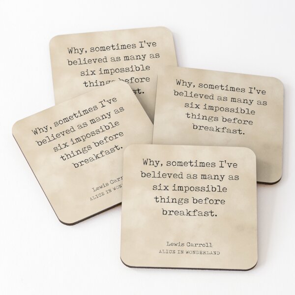 Artikelvorschau, Alice In Wonderland 01 - Lewis Carroll Quotes - Literature - Typewriter Print - Vintage entworfen und verkauft von Studio Grafiikka.