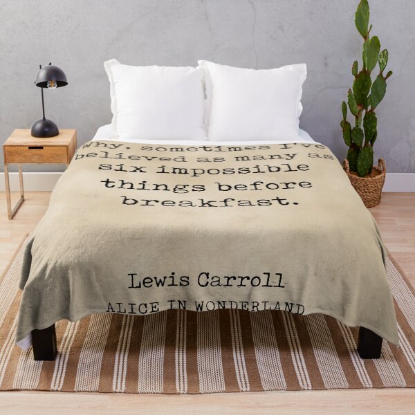 Artikelvorschau, Alice In Wonderland 01 - Lewis Carroll Quotes - Literature - Typewriter Print - Vintage entworfen und verkauft von Studio Grafiikka.