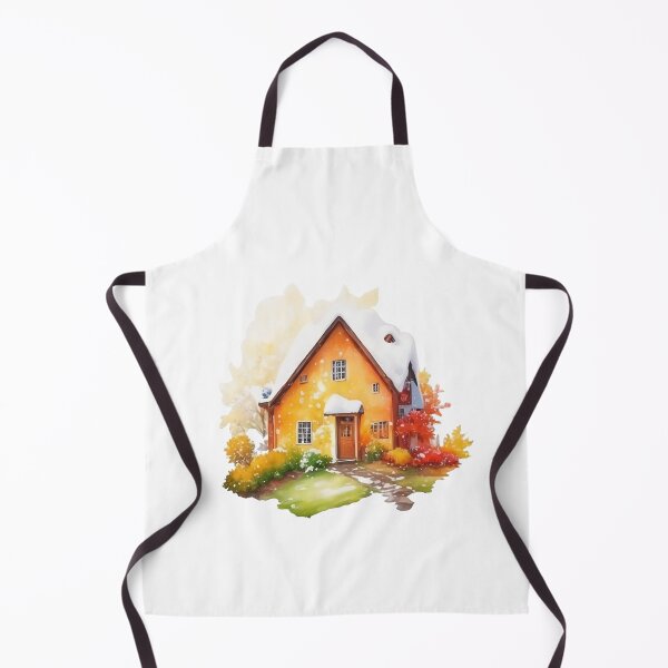 Item preview, Watercolor English country house with Autumm and snow. designed and sold by Jayjaynaenae.