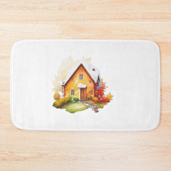 Item preview, Watercolor English country house with Autumm and snow. designed and sold by Jayjaynaenae.