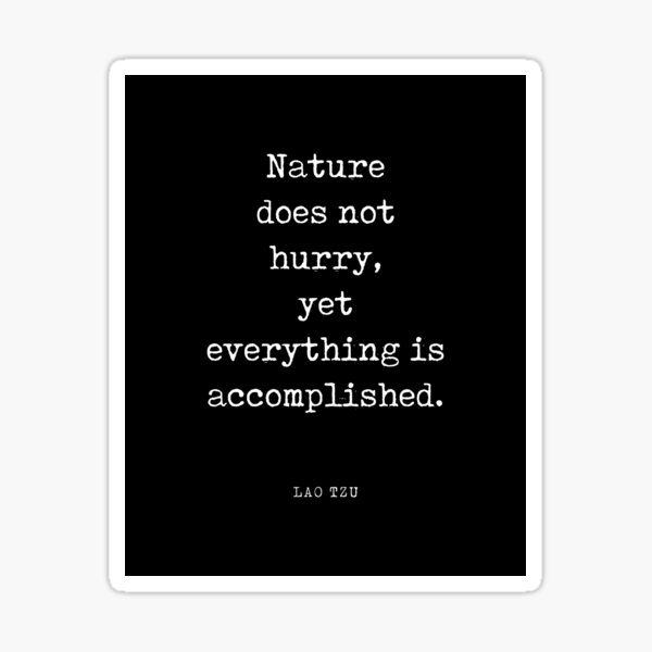 Aperçu de l'œuvre Nature does not hurry - Lao Tzu Quote - Literature - Typewriter Print - Black créée et vendue par Studio Grafiikka.