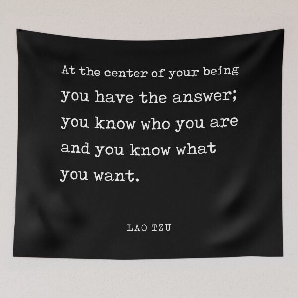 Item preview, You have the answer - Lao Tzu Quote - Literature - Typewriter Print - Black designed and sold by Studio Grafiikka.