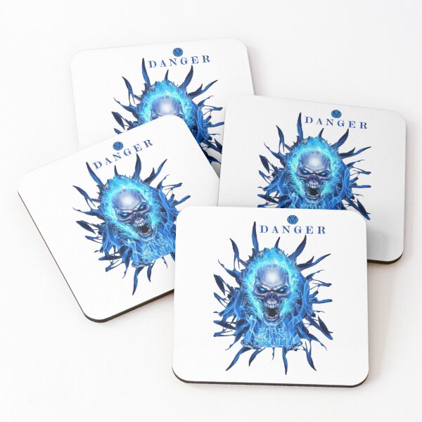 Item preview, Dangerous Blue Fire Skull Tee designed and sold by MoRisi-Fashion.