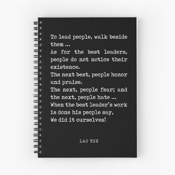 Item preview, The best leader - Lao Tzu Quote - Literature - Typewriter Print - Black designed and sold by Studio Grafiikka.