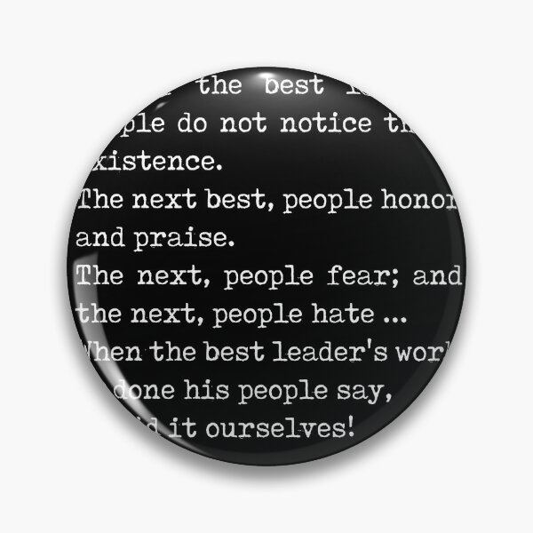 Item preview, The best leader - Lao Tzu Quote - Literature - Typewriter Print - Black designed and sold by Studio Grafiikka.