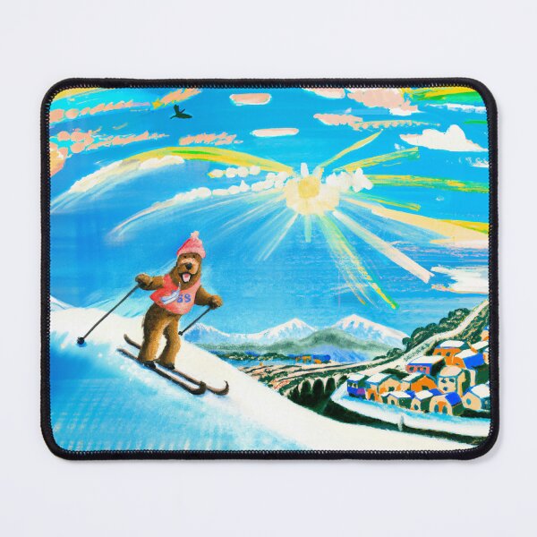 Item preview, Painting of A Dog Skiing designed and sold by jacobz-design.