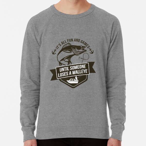 Walleye Fisherman Definition Lightweight Sweatshirt for Sale by