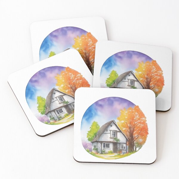 Item preview, Watercolor English country house in Autumm. designed and sold by Jayjaynaenae.