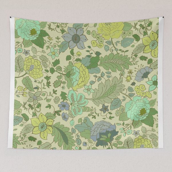 Item preview, roses green designed and sold by Alessandro Remo Mazzoni Remotextiles.