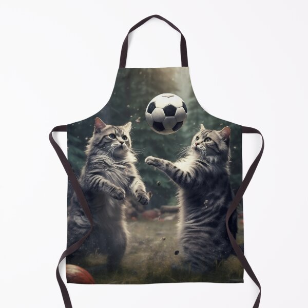Item preview, Two American Longhair Cats Are Playing Soccer designed and sold by BDMeow.