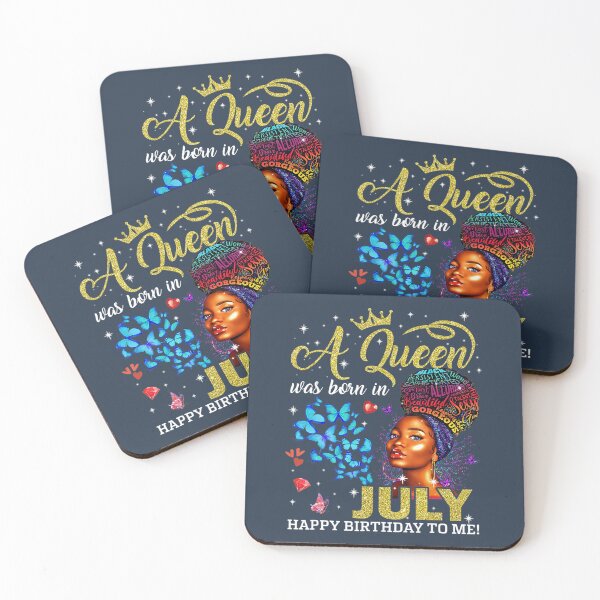 Item preview, Queens Are Born In July Black 	 Birthday Afro African  	 designed and sold by rkjkgrovynq66.
