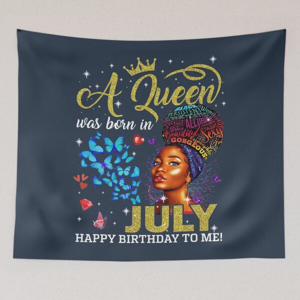Item preview, Queens Are Born In July Black 	 Birthday Afro African  	 designed and sold by rkjkgrovynq66.