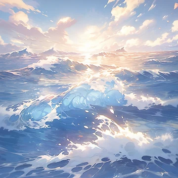 Artwork thumbnail, Ocean waves by Quirkyaesthetics