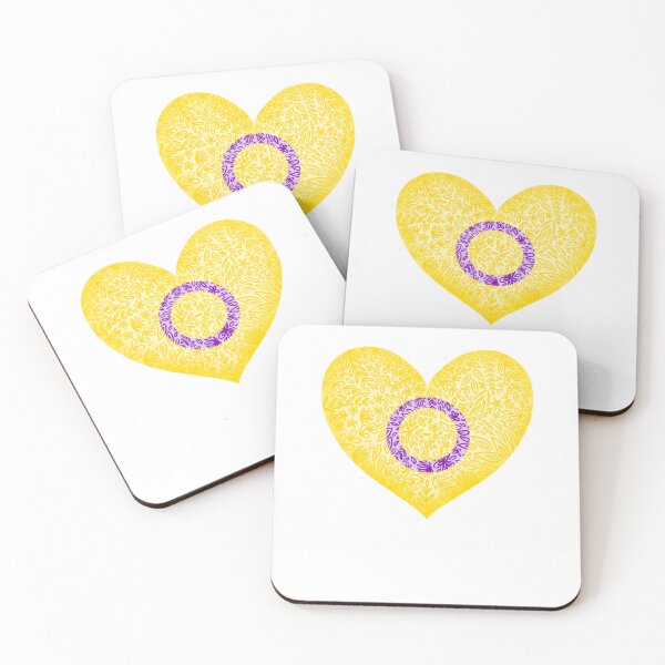 Item preview, Intersex Pride Heart designed and sold by rentsukidesigns.