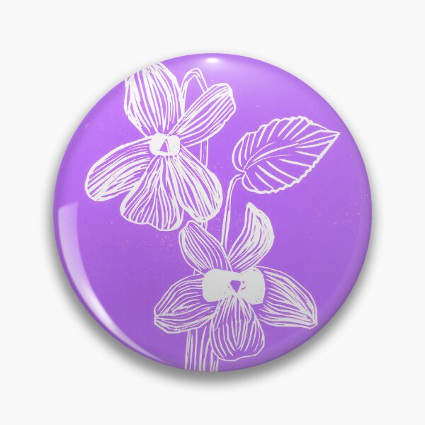 Item preview, Queer Flowers Series - Purple Violets Linocut Print designed and sold by inkandhue.