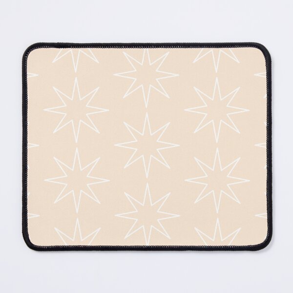 Item preview, White Star Outline on Cream Beige Background designed and sold by KeksWorkroom.