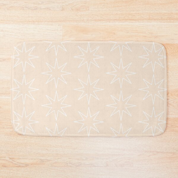 Item preview, White Star Outline on Cream Beige Background designed and sold by KeksWorkroom.