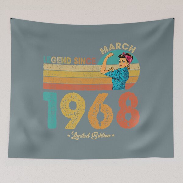 Item preview, 54th Birthday March 1968 Legend Since 1968 54 Years Old 		 designed and sold by pxumdwnw22.