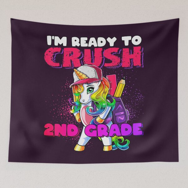Item preview, Crush 2Nd Grade Unicorn Backpack Back To School 	  	 designed and sold by pyenfraduk21.