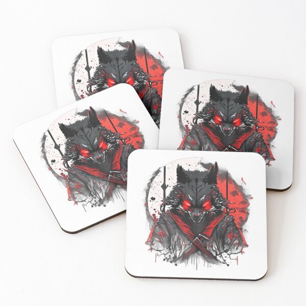 Item preview, Dark Magic: Detailed illustration of an evil ninja wolf designed and sold by byaz3.