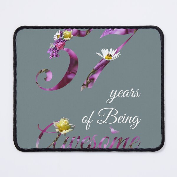 Item preview, 57 Year Old 	 Awesome Floral 1965 57th Birthday 	 		 designed and sold by pxumdwnw22.