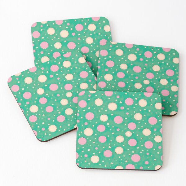 Item preview, Pink Dots on a Green Background Pattern designed and sold by Hibiskusmond.