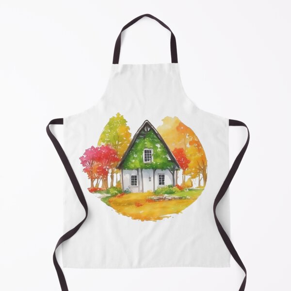 Item preview, Watercolor cottage house in Autumm. designed and sold by Jayjaynaenae.