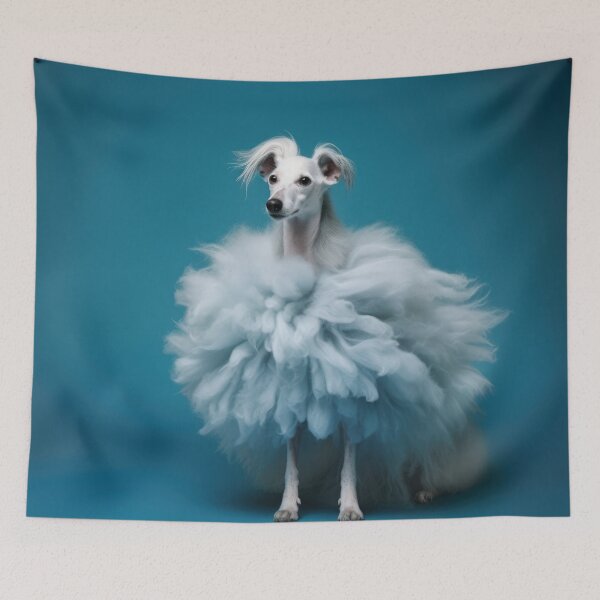 Item preview, Whippet in fluffy dress - lovely canine art designed and sold by DigitalArties.