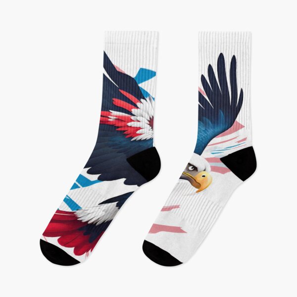 Item preview, Wings of Liberty: A Majestic Bald Eagle Soaring in US Flag Colors on Independence Day designed and sold by meesin-shop.