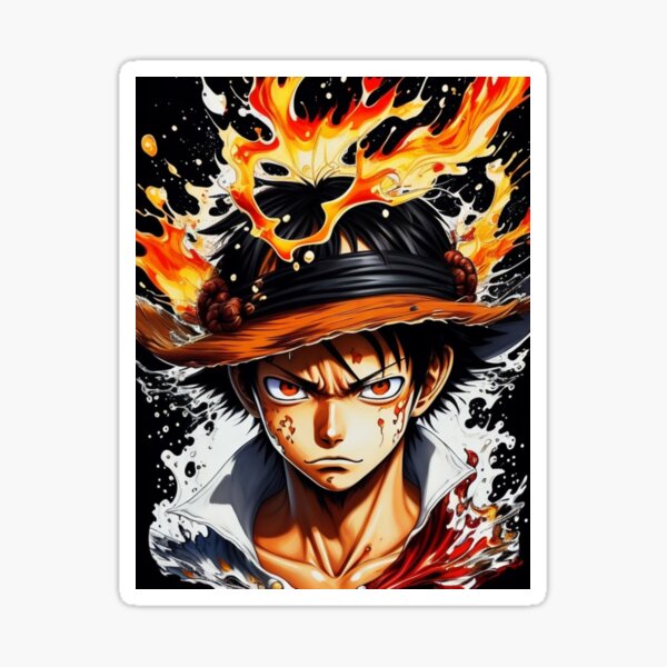 Sticker de CaporalMandale sur one piece pirate monkey d luffy chapeau  paille mini petit