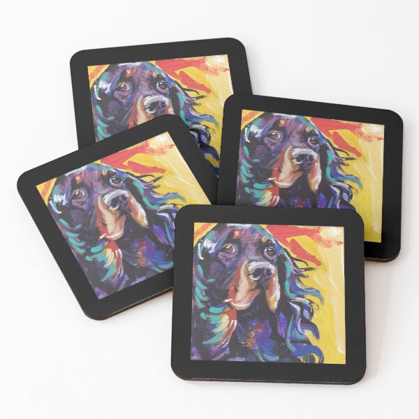 Item preview, Gordon Setter Dog Bright colorful pop dog art designed and sold by rockwell-chiek.
