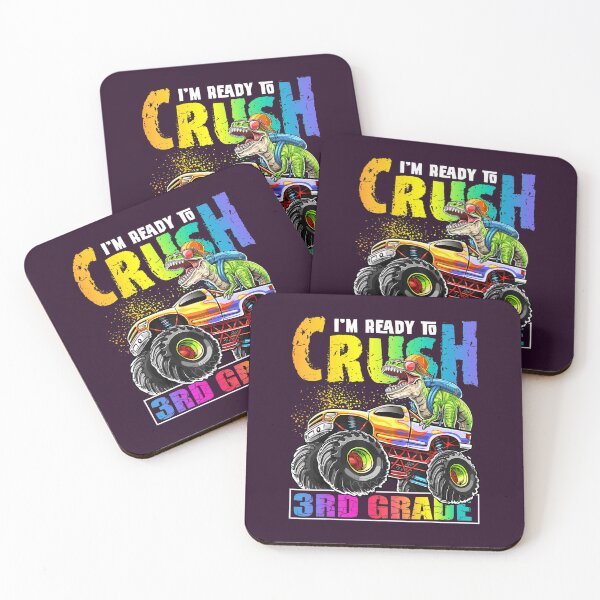 Item preview, Crush 3Rd Grade Dinosaur Monster Truck Back To School 	  	 designed and sold by pyenfraduk21.