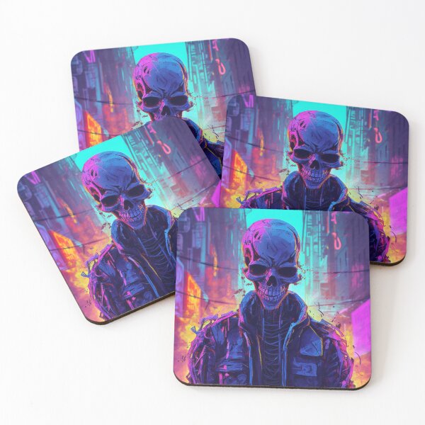 Item preview, Cyberpunk Neon Ghost Skeleton designed and sold by Nightarcade.