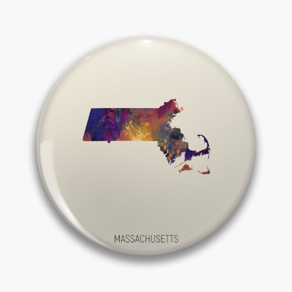 Item preview, Massachusetts Watercolor Map designed and sold by ArtPrints.