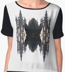Fantastic air castle with elements of steampunk subculture Chiffon Top