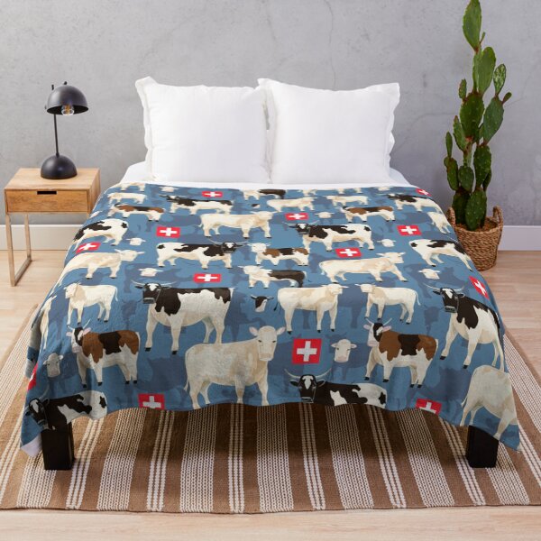 Item preview, Swiss cows designed and sold by Alessandro Remo Mazzoni Remotextiles.