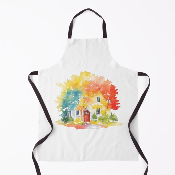 Item preview, Watercolor cottage house in Autumm. designed and sold by Jayjaynaenae.