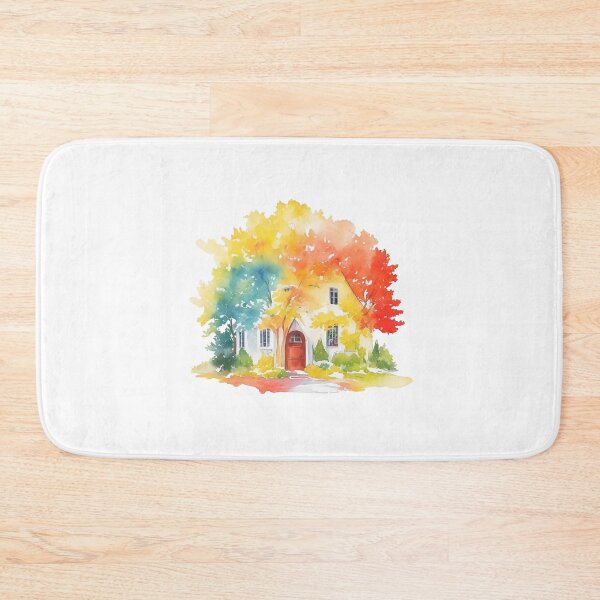Item preview, Watercolor cottage house in Autumm. designed and sold by Jayjaynaenae.