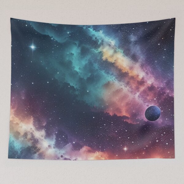 Item preview, Symphony of the Universe | Celestial Watercolor Art designed and sold by Polariszero.