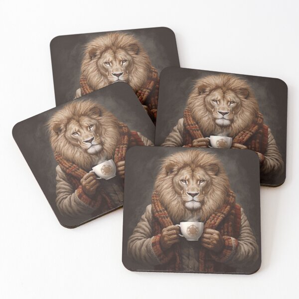 Item preview, Lion Savors Coffee Time designed and sold by emelonadaiben.