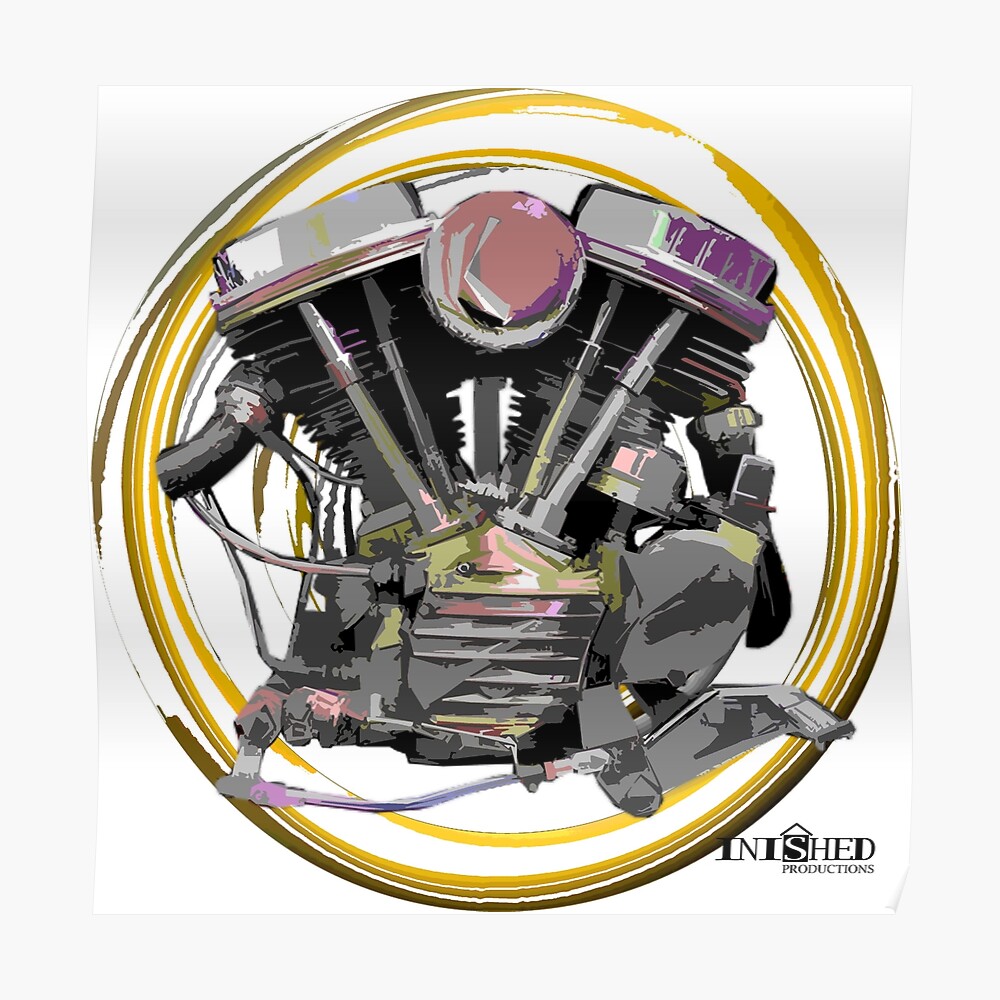 Inished Klassische Ikonische Harley Davidson Panhead Chopper Sticker Von Melimoto Redbubble