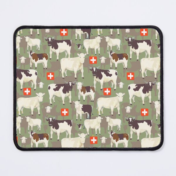 Item preview, Swiss friendly cows designed and sold by Alessandro Remo Mazzoni Remotextiles.