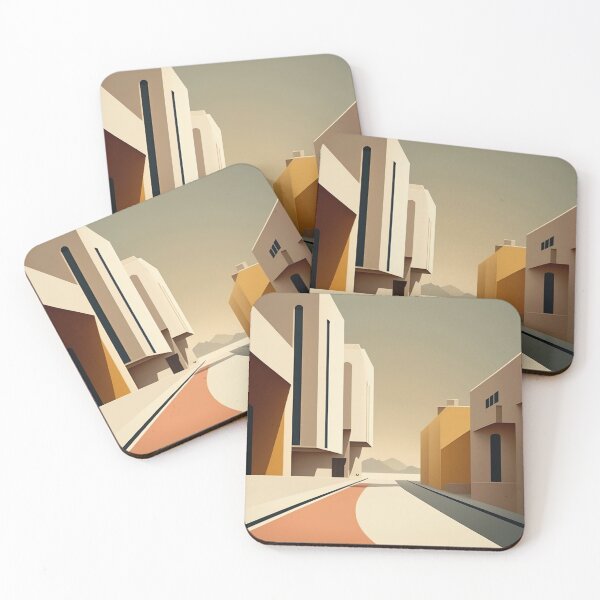 Item preview, Image of a modern city in the Bauhaus style designed and sold by Pflugart.