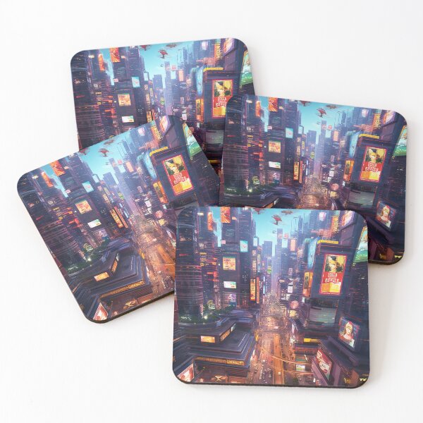 Item preview, Bustling Futuristic Metropolis designed and sold by cyberartmaker.