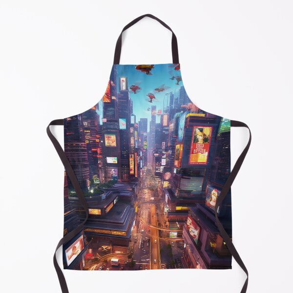 Item preview, Bustling Futuristic Metropolis designed and sold by cyberartmaker.