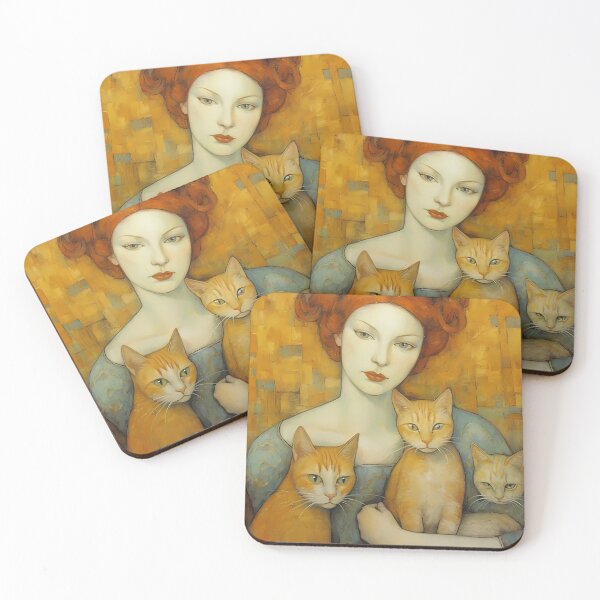Item preview, Impressionist Cat Lady designed and sold by KateAndersonLTD.