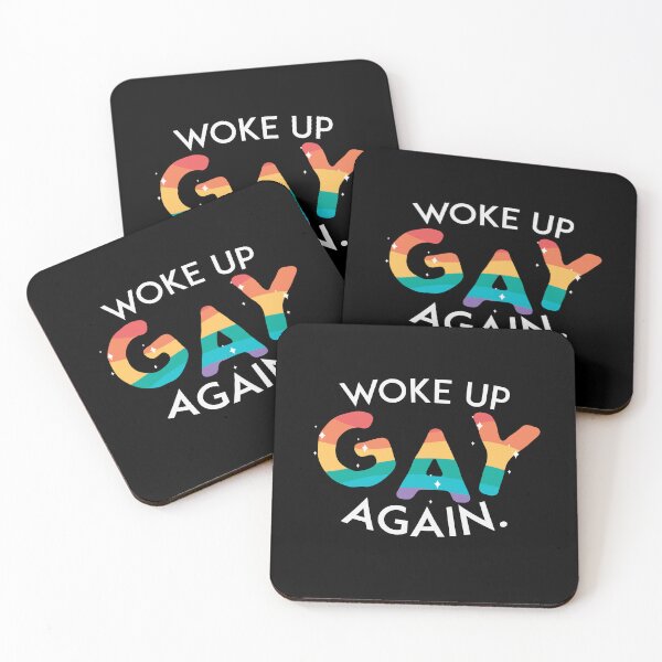 Item preview, Woke Up Gay Again  LGBT Pride Gay Rainbow Flag designed and sold by Pubi.
