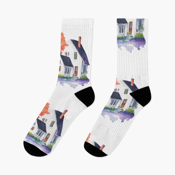 Item preview, Watercolor English country house in Autumm. designed and sold by Jayjaynaenae.