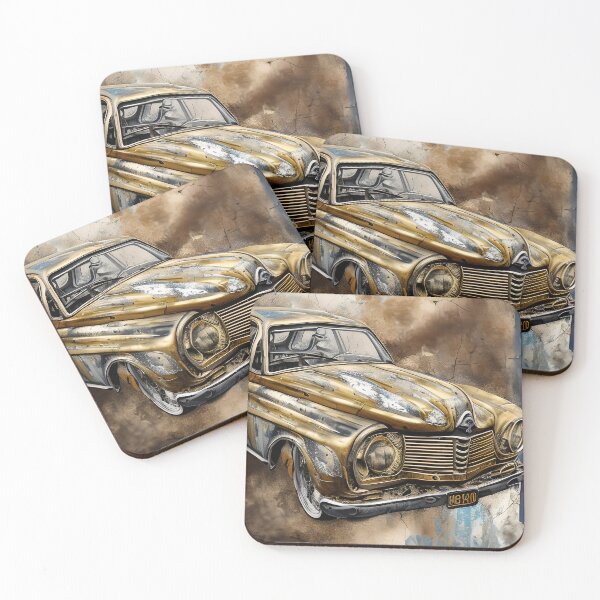 Item preview, Golden Vintage Car On Canvas designed and sold by Magnuna.