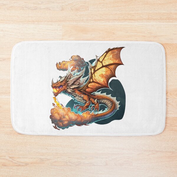 Item preview, Angry cartoon fire dragon designed and sold by Stickermagician.